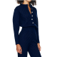 Navy Argyle Knit Cardigan & Pants Set