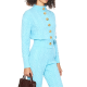 Light Blue Cable Knit Cardigan & Pants Set